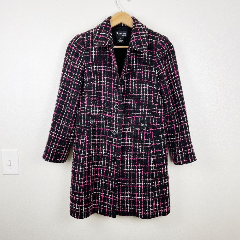 Vintage Y2K Tweed‎ Clueless Style Long Blazer